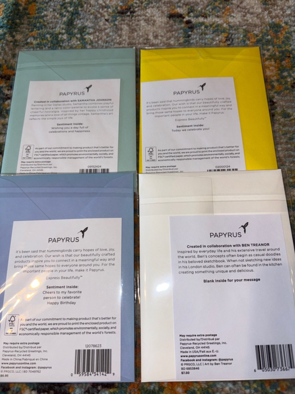 🆕Papyrus Birthday Greeting Card Bundle, 10 Cards - Picture 4 of 8